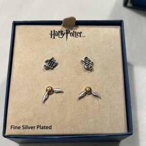Harry Potter Silver Plated Earrings 2 Pair